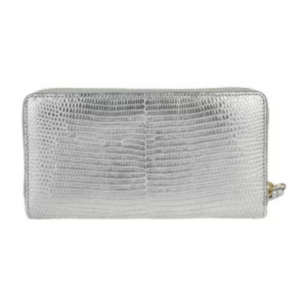 GUCCI GG Marmont long wallet Lizard leather Silver Round zipper - Picture 3 of 9